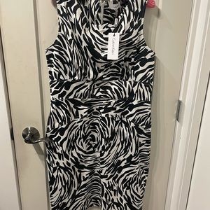 Calvin Klein zebra print dress